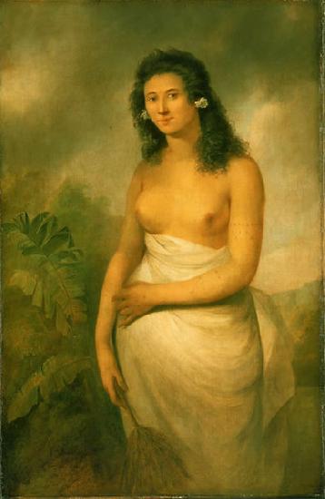 John Webber The Tahitian Princess Poedua, the daughter of Orio, Chief of Raiatea oil painting picture